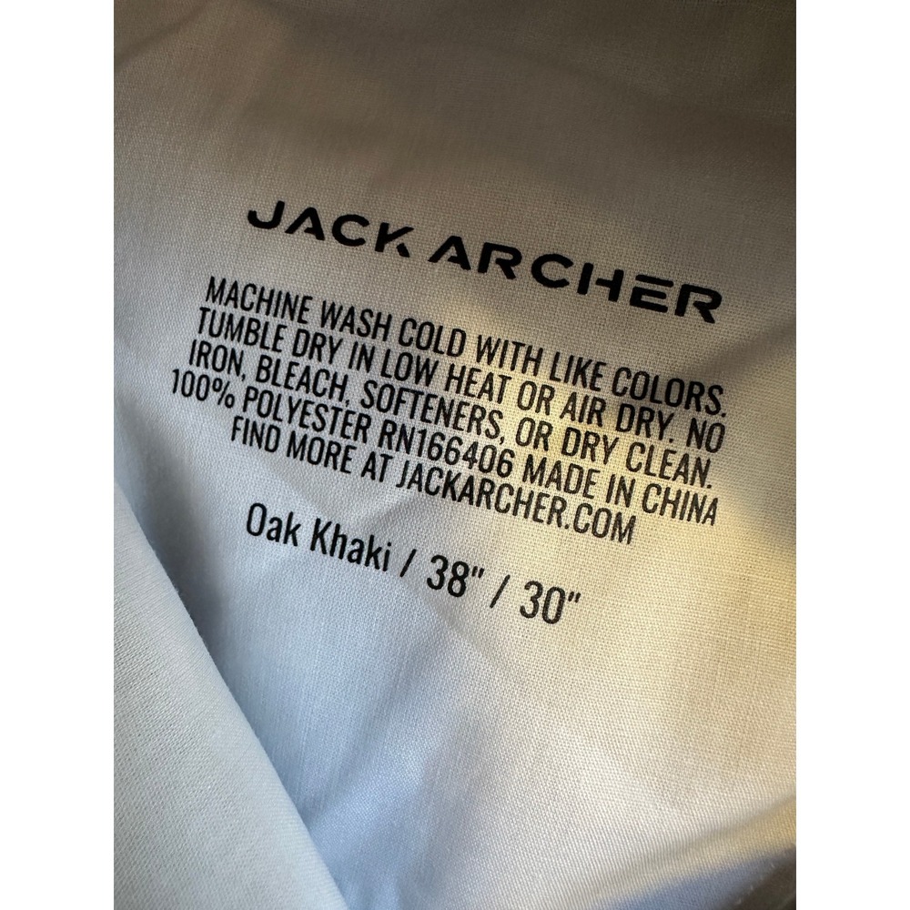 Jack Archer Jetsetter Tech Pants 38 x 30 Oak Khaki Travel Performance Stretch - Picture 7 of 12
